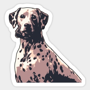 Dalmatian Dog Pastel Color Illustration Sticker